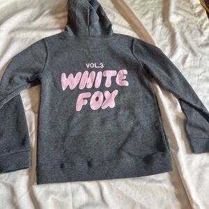 White Fox Boutique Offstage Volcanic Hoodie with Pink Logo